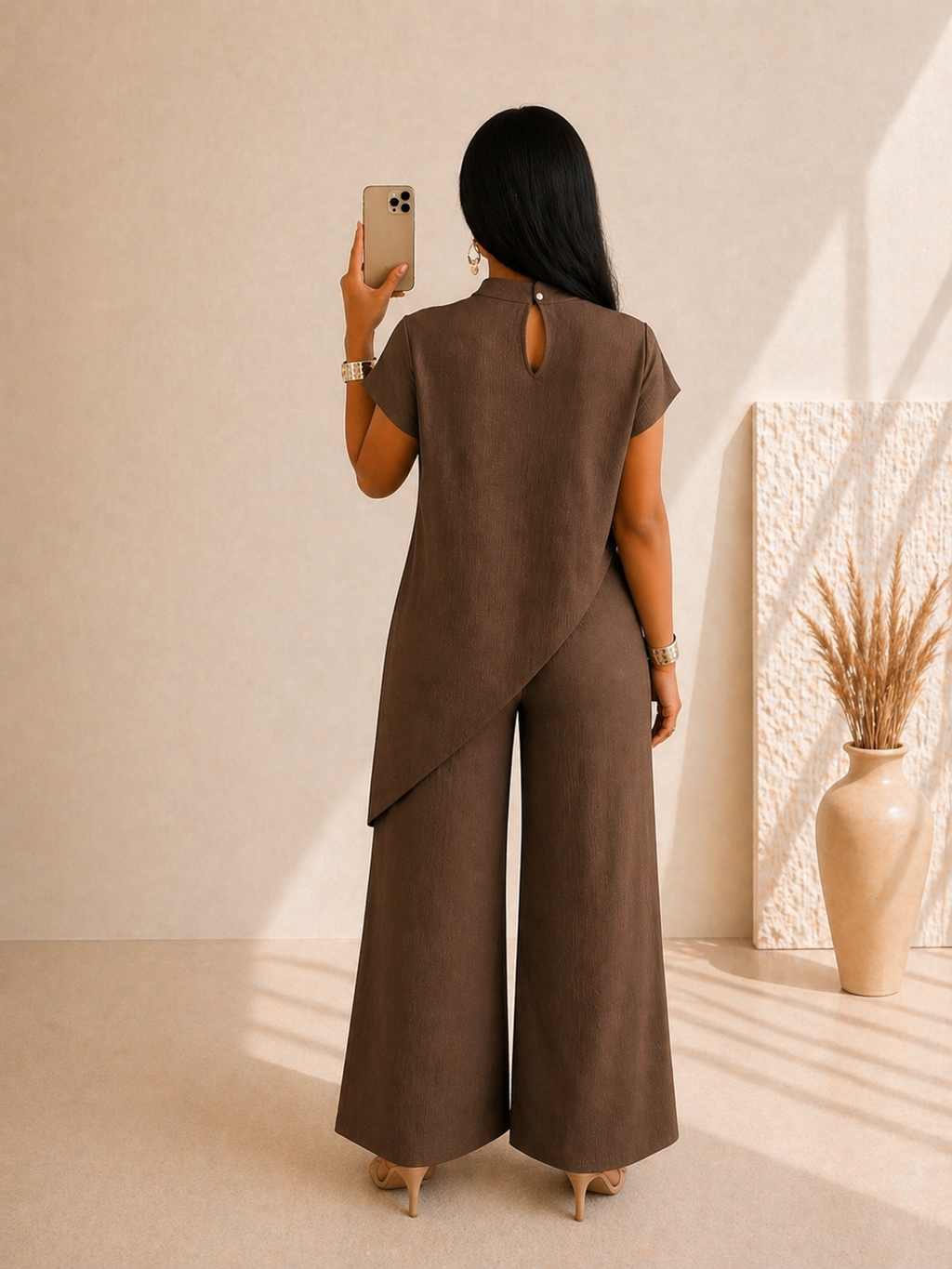 Ensemble 2 Pièces Asymétrique Femme – Coupe Fluide & Élégante
