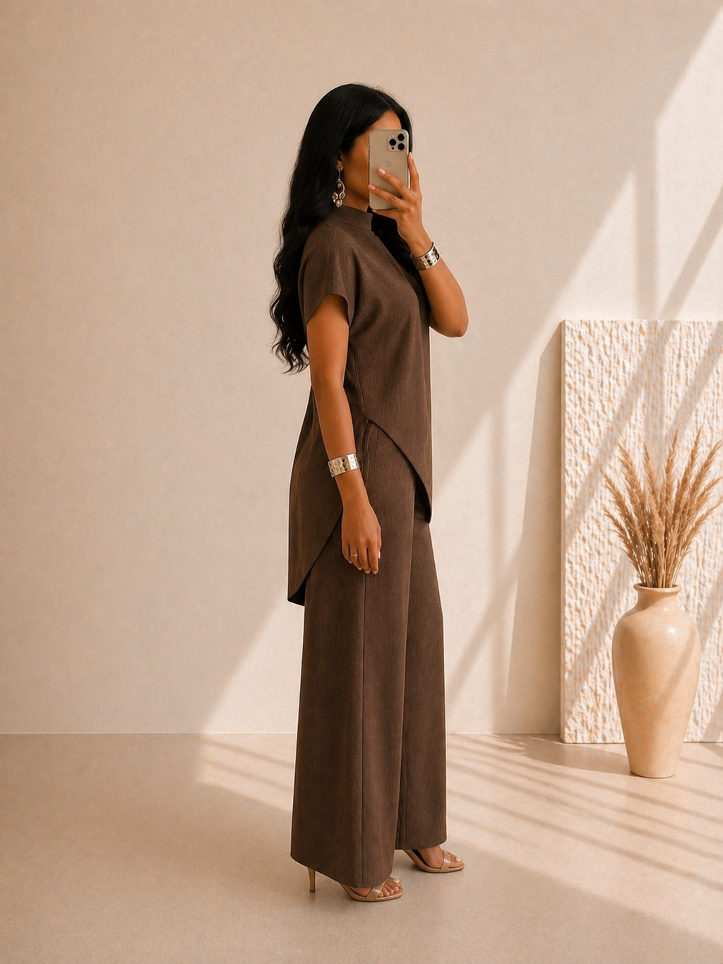 Ensemble 2 Pièces Asymétrique Femme – Coupe Fluide & Élégante